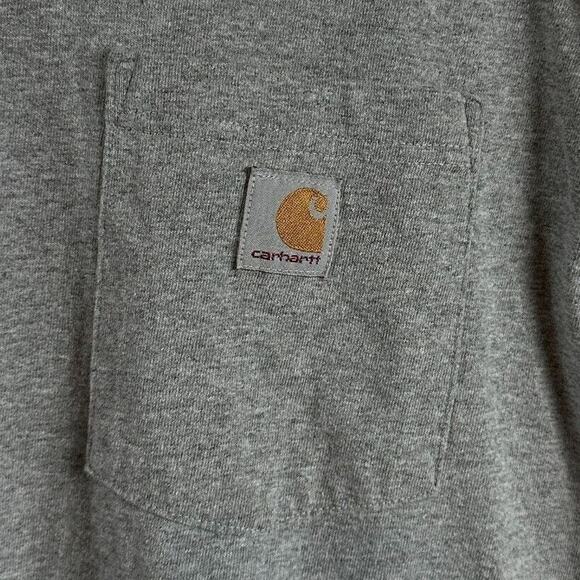 Carhartt Mens Workwear Shirt Sz 2XL Loose Fit Heather Gray Long Sleeve Crew Neck - Picture 6 of 8